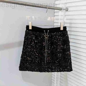 Abiti taglie forti Designer Paillettes Donna Abito elastico in vita Ragazze Ultimo design estivo corto Casual Black Personality