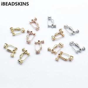 Polnisch Neu eingetroffen! Kupfer 20x14mm 50 teile/los Echte vergoldete Schraube Ohrclip für Ohrstecker/Ohrringzubehör/Ohrringteile DIY