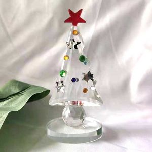Itens de novidade Crystal Christmas Tree Flightine Holiday Paperweight Collection Sulir artesanal de Natal artesanal Decoração de mesa em casa G230520