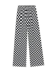 Kvinnor S Two Piece Pants Summer Korea Harajuku BF Wind Streetwear Retro Black White Checkerboard Loose Women Casual Wide Leg Pants 230520