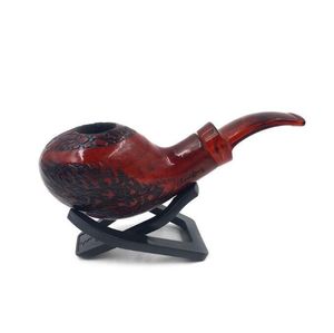 Latest Red Wood Smoking Pipe With Holder Patterns Mahogany Tobacco Cigarette Herbal Filter Tips Pipes Tool Accessories