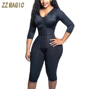 Midje mage shaper fajas colombianas mujer full body support arm kompression krympa din midja med inbyggd behå bbl post op kirurgi leveranser 230519