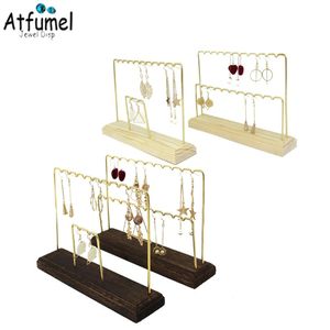 Boxen Metall Ohrstecker Anhänger Schmuck Display Stand Armband Organizer Holz Ohrringe Hängende Ständer Ring Display Rack