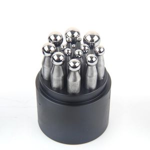 Outros 15/17 Pcs Jóias Dapping Punches Conjunto de aço inoxidável Dapping Block DIY Ferramentas de artesanato para máquina de jóias