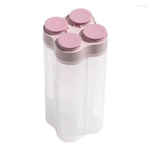 Storage Bottles Cereal Container Sealed Dry Beans Box With Partition Transparent Food Containers Space Saving Kitchen Organizer