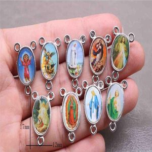 Other Center Rosary Accessories Jesus Christian Icon Center Rosary Medal Jewelry DIY .100pcs.Random Picture