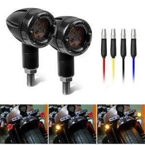 Car Motorcycle Led Mini Turn Signal Light Bullet Moto Indicators Stop Light Led 12v Fit for Harley Chopper Motorbike Scooter