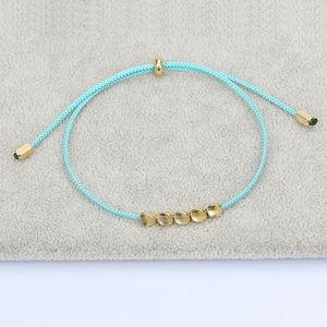 Urok bransoletki modna pleciona bransoletka nici dla kobiet regulowane wysokiej jakości miedziane koraliki Braclet Girl Akcesoria biżuterii Prezent Bijoux