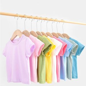 Çocuk Tasarımcı Giysileri Kızlar Yaz Kısa Kollu T-Shirts Erkekler Pamuk Boş Gömlek Sıradan Düz Bluz Moda Tankları Canlzak Street Giysileri BC698