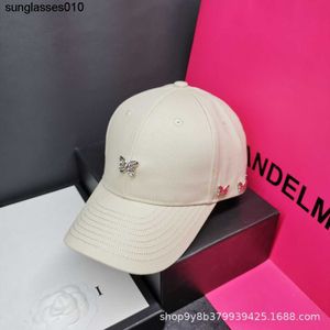 2023 new hard top sunshade butterfly baseball cap for men and women Korean version face revealing small sun hat with street duck tongue