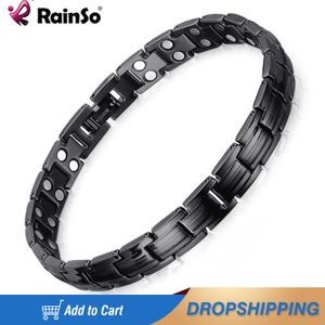 Bangle RainSo Women Fashion Jewelry Healing Magnetic Titanium Bio Energy Bracelet Bangles Unique Wristband Women Jewelry 2020