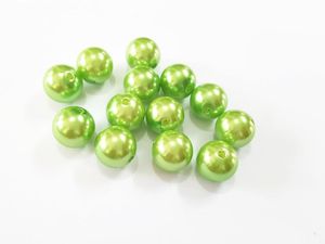 ビーズ（最初のサイズを選択）6mm/8mm/10mm/12mm/14mm/16mm/18mm/20mm/23mm/25mm/New Lime Green Acrylic Imitation Pearl Beads