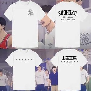 Men's T-Shirts New 2023 Anime The First Slam Dunk Akita SANNOH SHOHOKU Sawakita SAKURAGI Basketball Training T Shirt Mens White Tops Cotton Tee