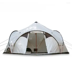 Tents And Shelters Outdoor Mountaineering 5-8 People Three Door Spherical Tent Four Season Camping Large Space Sunshade Weather Proof Yurt