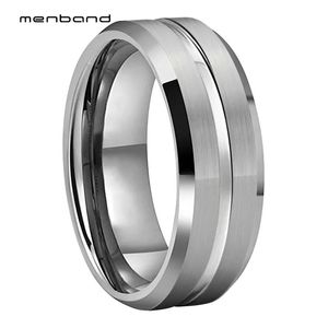 Ringe Wolfram-Ehering für Männer und Frauen, Verlobungsring mit mattem Finish, 6 mm, 8 mm, bequeme Passform