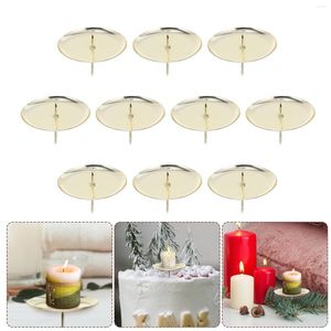 Ljushållare 10 datorer Holder Round Candlestick Home Decorative Dining Room Table Set Accessories