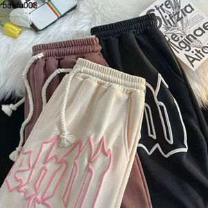 Męskie koszulki swobodne Y2K Summer Kobiety i mężczyźni odzież Goth Letter Pants HARAJUKU GORMASE STAT GYM KRÓTKI KOREBY STREETWEAR SPORTWAZ KRÓTKA J230522