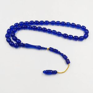 Pulseiras 39 contas tasbih resina azul kuwait misbaha oração acessórios do homem abrab jóias presente eid para pulseiras islâmicas