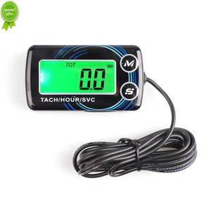 New Tach Hour meter Motorcycle Meter Digital Tachometer Engine Resettable Maintenace Alert RPM Counter For Chainsaws Boats ATV