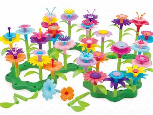 Bloki 109pcs Creative Educational Flower Styob Kolorowe połączenie Building Game For Girls Prezent 230520