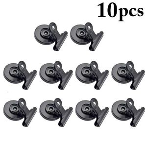 Fridge Magnets 10Pcs Strong Neodymium Magnet Magnetic Clips Black Heavy Duty Home P o Displays Whiteboard Clip 230520