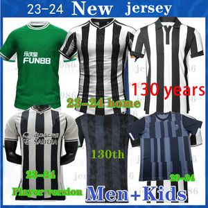 Newcastles New Castle Soccer Jerseys Boys Bruno G. 22 23 24 Joelinton Football T Shirts 130 jaar ISAK NUFC Uniteds Maximin Wilson Utds Men Fans Player -versie
