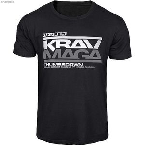 T-shirty męskie Krav Maga Israel System bojowy MMA Martial Arts Gym T-shirt. Summer bawełniany z krótkim rękawem O-dotknij nową koszulę nową s-3xl