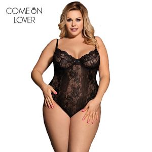 Kvinnors jumpsuits rompers Floral Hollow Out Plus Size Women Rompers Bodysuit Womens Leotard Se genom Combinaison Femme Short Lace Top Jumpsuit Re80536 230520