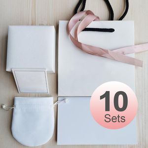 Boxes HotSale 10 Bracelet 16 Ring Gift Jewelry Box Sets Bundle Display Packaging Pouches Bags To Original Necklace Earring Charm Bead