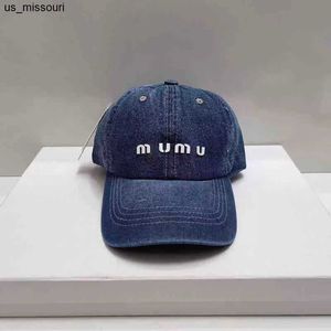 Caps de bola tampas de bola miu jeans tap women hip hop chapéu de carta letra para mulheres homens ao ar livre viseira de verão outono snapback sun chapéu gorras t2302031 j230520