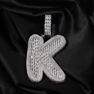 Hiphop retro a-z bokstäver hängen halsband full zirkon smycken män kvinnor gåva