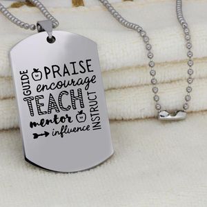 Keychains Personality Letter Dog Tag Necklace Top Selling Graduation Souvenir Gift Necklaces Jewelry For Teacher YP6805