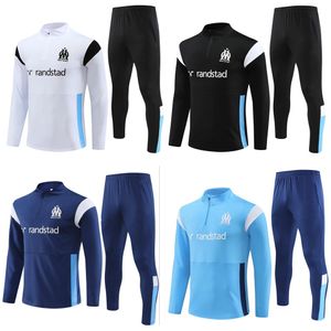 22 23 24 Testes de futebol infantis Milik Payet Marselha sobreviver 2023 24 Treinamento de Fottball Treine Veste Maillot de Foot Olympique OM Tracksuit Football Jogging