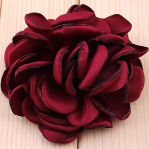 Decorative Flowers & Wreaths Piece Size 8cm Fabric Flower Soft Roast Edge Silk Handmade DIY Girl Headdress Baby Hair Belt Cloth AccessoriesD