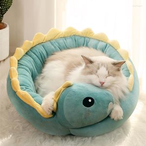 Cat Beds Removable Bed House Kennel Dog Pet Nest Cats Litter Mat Cartoon Four Seasons Warm Cozy Accessories B