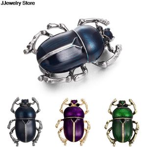 Vivid Beetle Animal Insects Jewelry Smooth Emamel Polish Broche Hijab Pins tröja klänning Bijoux Broscher för kvinnor barn