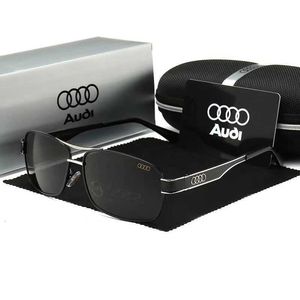 Дизайнер Audi Cool Sunglasses Luxury Four Circles Audi Новые солнцезащитные очки моды мужские поляризационные зеркальные бокалы водителя 553