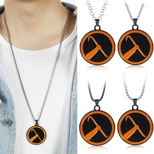 Pendant Necklaces Game Half-Life Alyx Necklace Half Life Lambda Logo Metal Choker Long Fashion Jewelry For Men Women