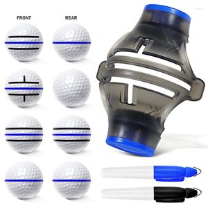 Golf Training Aids Ball Line Marker 360 Degree Rotation Drawing Tool And Pens Set Template Alignment Putting Marking Liner Tools