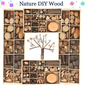 Party Games Crafts Diy Kids Nature Wood Art Craft Toys Creative Handmade Wood Block Twig Ritning On Education for Children 230520
