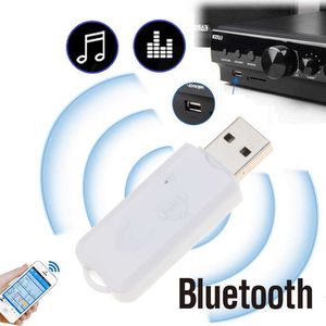 Bilbil Wireless Bluetooth v5.0 USB Audio Adapter MP3 Musikmottagare Stereo för Aux Home -högtalare PC Handsfree Call Mobiltelefon