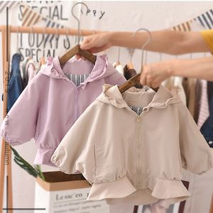 Rain Gear Primavera Autunno Abbigliamento per bambini Toddler Baby Girl Jacket Infantil Ragazze Top con cappuccio Capispalla Bambini Giacche Cappotti 230520