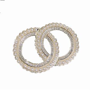 Luxury Designer Brooches Fashion Pearl Diamond Brooch with stamp High Quality Top Party Gift L-C20 Lan Jewelry2203u