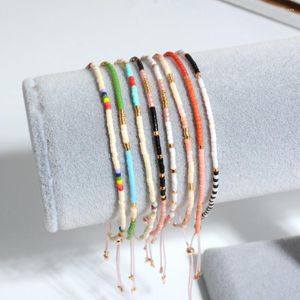 Armreif, verstellbares Armband, Saatperlen, kleine Perlenarmbänder, Layering, Freundschaft, minimalistisches Alltagsschmuck-Accessoire