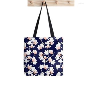 Bolsas de compras Comprador Magnolia Midnight Tote Bag Women Women Harajuku Bolsa Girl ombro Lady Lady Canvas