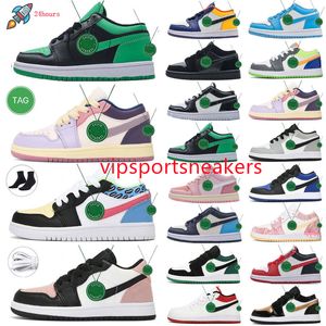 2024 Kids shoes Jumpman 1 High OG Basketball 1s Children cows silvery Shoes youth baby Boys Designer Toddler baskets infants Sneakers trainers shoes air