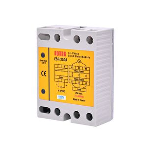 Taiwan Yangming Fotek ESR-serie Tre-fas Högeffekt Solid State-modul ESR-25DA Tre-fas fast tillståndsrelä SSR SCR