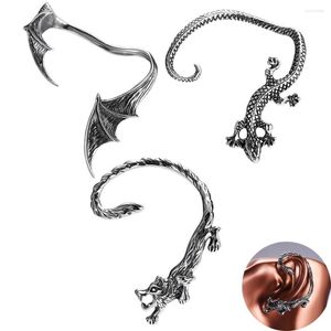 Orecchini ZS Punk 4 Styles Bat Giacche in acciaio inossidabile 316L per donna Uomo Tiger Lizard Studs Gioielli per piercing all'orecchio dei ragazzi