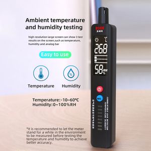 Gaz Ölçerler BISTER X4A Gaz Sızıntı Dedektörü LCD Ekran Taşınabilir Elde Taşınabilir Doğal Gaz Metan Bütan Sıcaklık Nem Test Cihazı 230520
