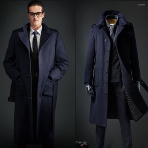 Men's Suits 2023 Autumn And Winter Men Long Blazer High Quality Italian Style Suit Jacket Wedding Daily Office Fashion Slim Fit Homme